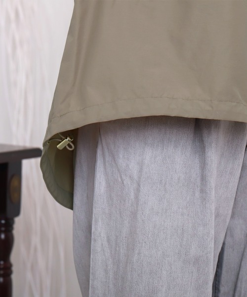libelle more(リベル モア)の「【NC撥水加工】裾ドロストミドル丈マウンテンパーカー(マウンテンパーカー・レディース・グレイッシュベージュ/モカ/カーキ/ブラック/ネイビー・M)」の18枚目の写真