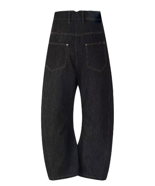 FreeZone（フリーゾーン）の「アシンメトリーボタン ワイドレッグデニムパンツ（デニムパンツ・メンズ・ダークブルー・S/M/L）」の21枚目の写真