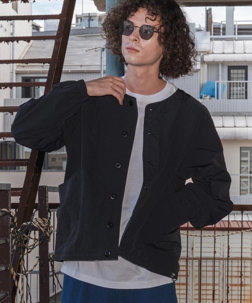 CAMBIO（カンビオ）の「mj11108- ドローコード付きノーカラーカーデジャケット(HLCM0202)（ノーカラージャケット・メンズ・ネイビー/ブラック/カーキ・S/M/L）」の13枚目の写真