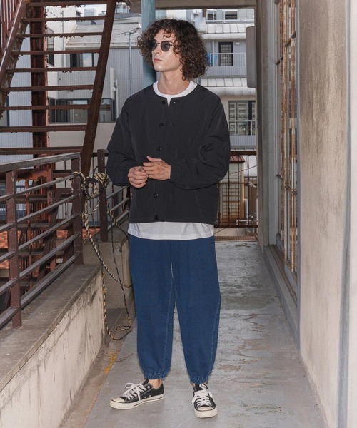 CAMBIO（カンビオ）の「mj11108- ドローコード付きノーカラーカーデジャケット(HLCM0202)（ノーカラージャケット・メンズ・ネイビー/ブラック/カーキ・S/M/L）」の18枚目の写真