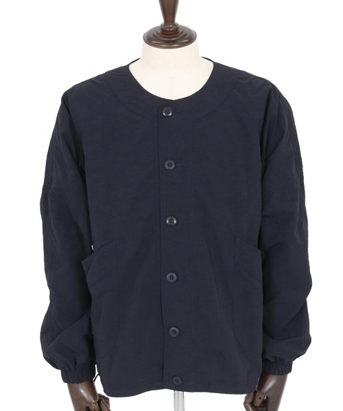 CAMBIO（カンビオ）の「mj11108- ドローコード付きノーカラーカーデジャケット(HLCM0202)（ノーカラージャケット・メンズ・ネイビー/ブラック/カーキ・S/M/L）」の4枚目の写真