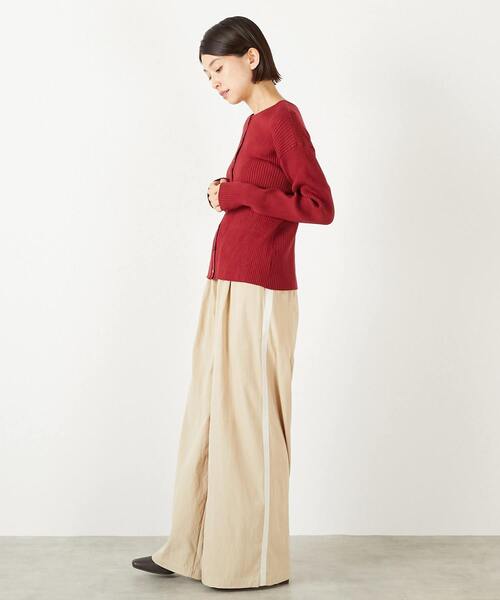 MELROSE claire（メルローズ クレール）の「【レーヨンナイロンクロストラックパンツ】（その他パンツ・レディース・ブラック/ベージュ・3/2）」の4枚目の写真