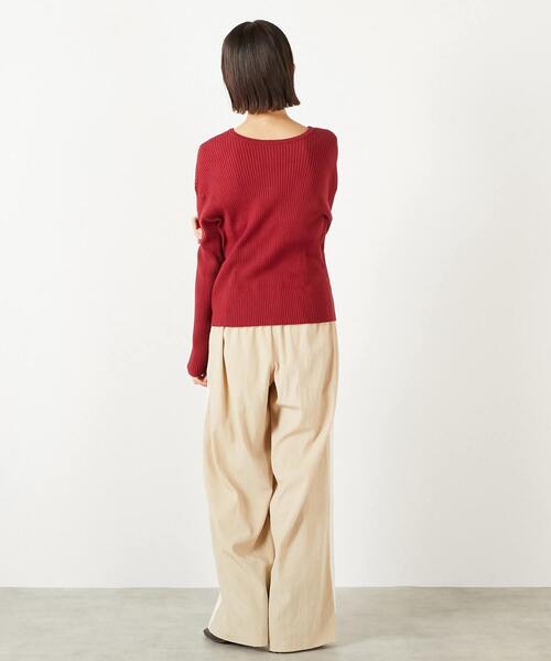 MELROSE claire（メルローズ クレール）の「【レーヨンナイロンクロストラックパンツ】（その他パンツ・レディース・ブラック/ベージュ・3/2）」の6枚目の写真