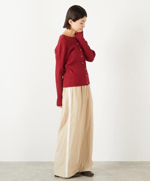 MELROSE claire（メルローズ クレール）の「【レーヨンナイロンクロストラックパンツ】（その他パンツ・レディース・ブラック/ベージュ・3/2）」の7枚目の写真