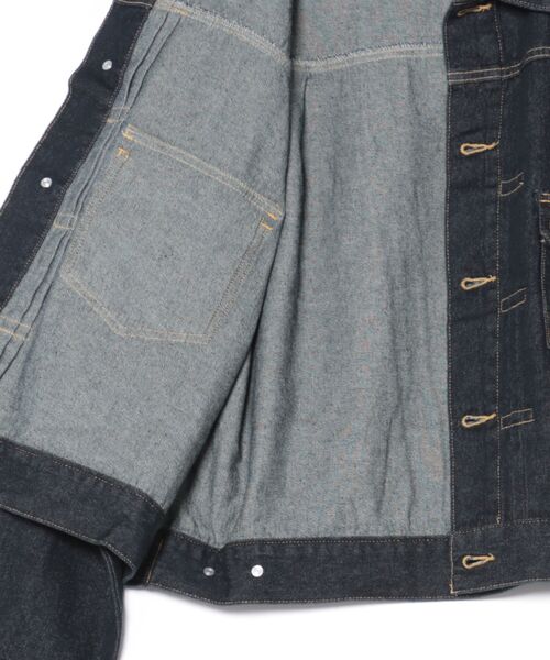 ８(eight)（エイト）の「10ozデニムGジャン（デニムジャケット・メンズ・ワンウォッシュ/ブラック・MEDIUM/LARGE）」の4枚目の写真