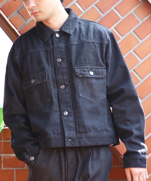 ８(eight)（エイト）の「10ozデニムGジャン（デニムジャケット・メンズ・ワンウォッシュ/ブラック・MEDIUM/LARGE）」の7枚目の写真