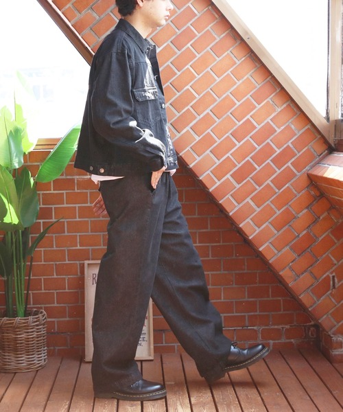 ８(eight)（エイト）の「10ozデニムGジャン（デニムジャケット・メンズ・ワンウォッシュ/ブラック・MEDIUM/LARGE）」の12枚目の写真