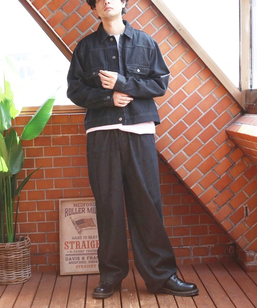 ８(eight)（エイト）の「10ozデニムGジャン（デニムジャケット・メンズ・ワンウォッシュ/ブラック・MEDIUM/LARGE）」の13枚目の写真