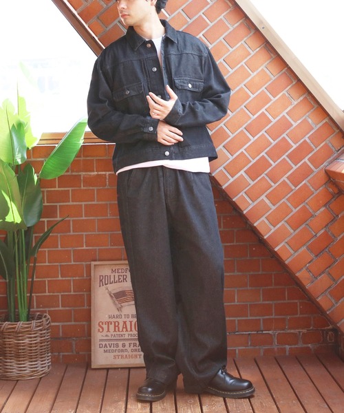 ８(eight)（エイト）の「10ozデニムGジャン（デニムジャケット・メンズ・ワンウォッシュ/ブラック・MEDIUM/LARGE）」の14枚目の写真