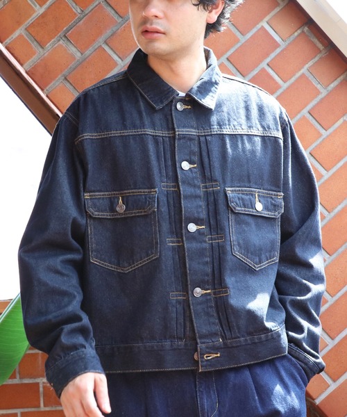 ８(eight)（エイト）の「10ozデニムGジャン（デニムジャケット・メンズ・ワンウォッシュ/ブラック・MEDIUM/LARGE）」の15枚目の写真