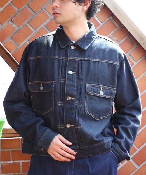 ８(eight)（エイト）の「10ozデニムGジャン（デニムジャケット・メンズ・ワンウォッシュ/ブラック・MEDIUM/LARGE）」の16枚目の写真