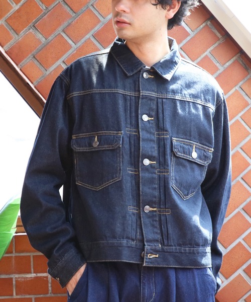 ８(eight)（エイト）の「10ozデニムGジャン（デニムジャケット・メンズ・ワンウォッシュ/ブラック・MEDIUM/LARGE）」の17枚目の写真