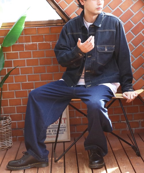 ８(eight)（エイト）の「10ozデニムGジャン（デニムジャケット・メンズ・ワンウォッシュ/ブラック・MEDIUM/LARGE）」の20枚目の写真