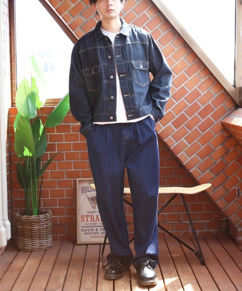 ８(eight)（エイト）の「10ozデニムGジャン（デニムジャケット・メンズ・ワンウォッシュ/ブラック・MEDIUM/LARGE）」の21枚目の写真