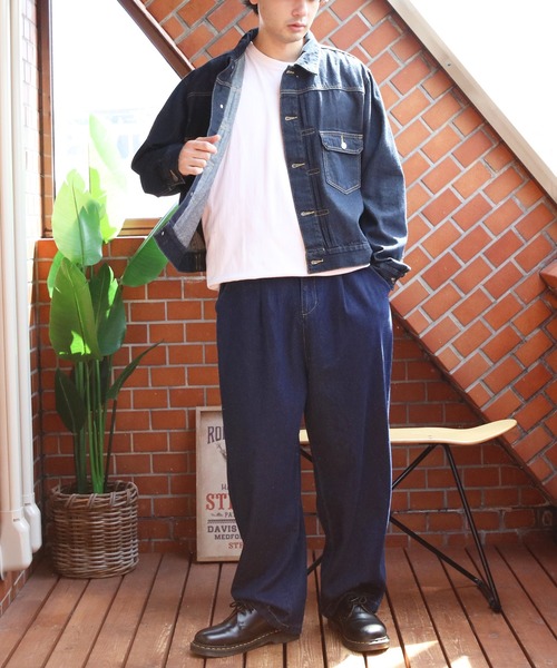 ８(eight)（エイト）の「10ozデニムGジャン（デニムジャケット・メンズ・ワンウォッシュ/ブラック・MEDIUM/LARGE）」の22枚目の写真