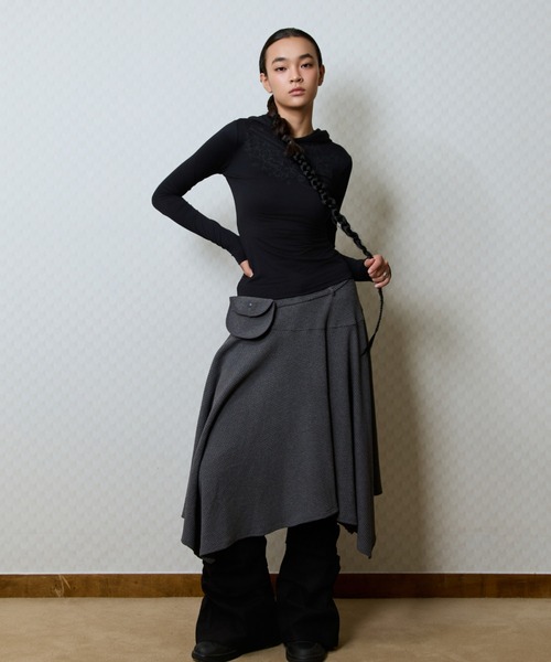 LUVISTRUE(ラヴイズトゥルー)の「GT 007 HOODED T-SHIRT(Tシャツ/カットソー・レディース・ホワイト/ブラック・FREE)」の4枚目の写真