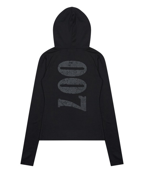 LUVISTRUE(ラヴイズトゥルー)の「GT 007 HOODED T-SHIRT(Tシャツ/カットソー・レディース・ホワイト/ブラック・FREE)」の14枚目の写真
