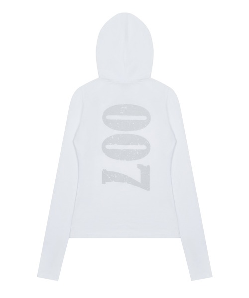LUVISTRUE(ラヴイズトゥルー)の「GT 007 HOODED T-SHIRT(Tシャツ/カットソー・レディース・ホワイト/ブラック・FREE)」の16枚目の写真