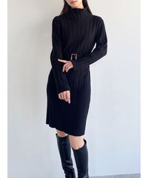 【WEB限定】ワイドリブニットワンピース