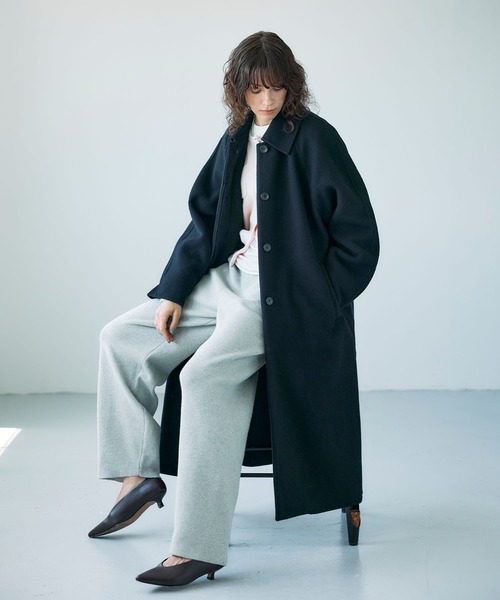 N.O.R.C（ノーク）の「ウールメルトンステンカラーリバーコート