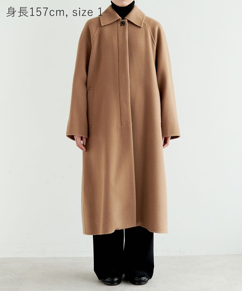 セール】ウールメルトンステンカラーリバーコート（ステンカラーコート
