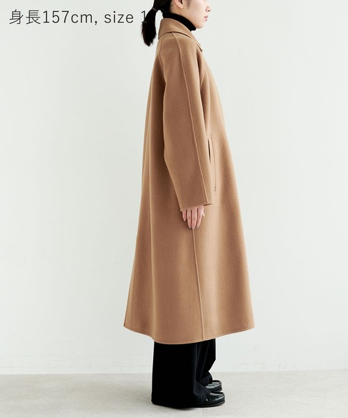ウールメルトンステンカラーリバーコート（ステンカラーコート