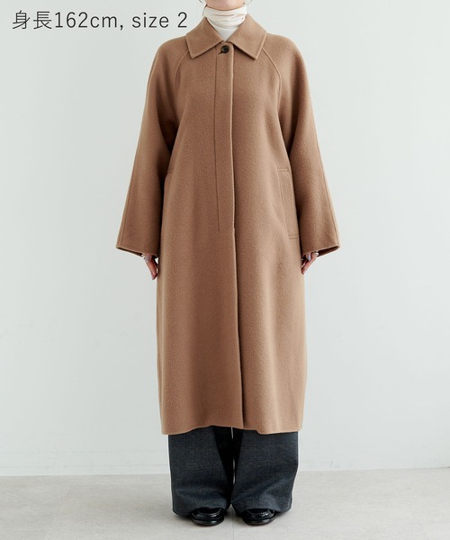 ウールメルトンステンカラーリバーコート（ステンカラーコート