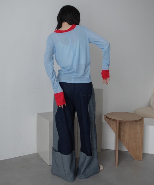 VACANCY(ヴァカンシー)の「ダブルシアーカーディンガン/2way/新色追加(カーディガン/ボレロ・レディース・ライトブルー/ブラック/アイボリー/レッド/ネイビー・FREE)」の6枚目の写真