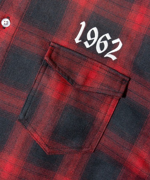 JACKROSE（ジャックローズ）の「B-TRS-Lips&Tongue スタッズオンブレチェックシャツ（シャツ/ブラウス・メンズ・ブラック/レッド・M/L）」の8枚目の写真