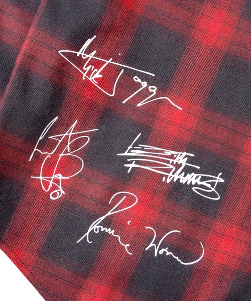 JACKROSE（ジャックローズ）の「B-TRS-Lips&Tongue スタッズオンブレチェックシャツ（シャツ/ブラウス・メンズ・ブラック/レッド・M/L）」の9枚目の写真