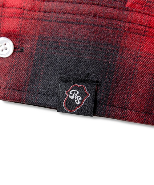 JACKROSE（ジャックローズ）の「B-TRS-Lips&Tongue スタッズオンブレチェックシャツ（シャツ/ブラウス・メンズ・ブラック/レッド・M/L）」の12枚目の写真