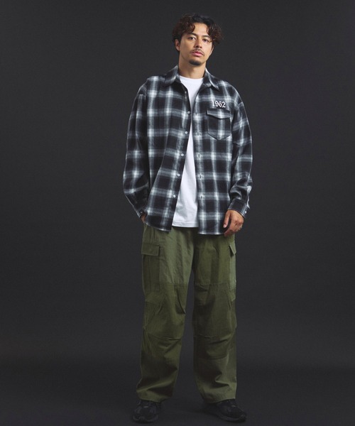 JACKROSE（ジャックローズ）の「B-TRS-Lips&Tongue スタッズオンブレチェックシャツ（シャツ/ブラウス・メンズ・ブラック/レッド・M/L）」の19枚目の写真