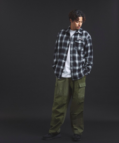 JACKROSE（ジャックローズ）の「B-TRS-Lips&Tongue スタッズオンブレチェックシャツ（シャツ/ブラウス・メンズ・ブラック/レッド・M/L）」の21枚目の写真