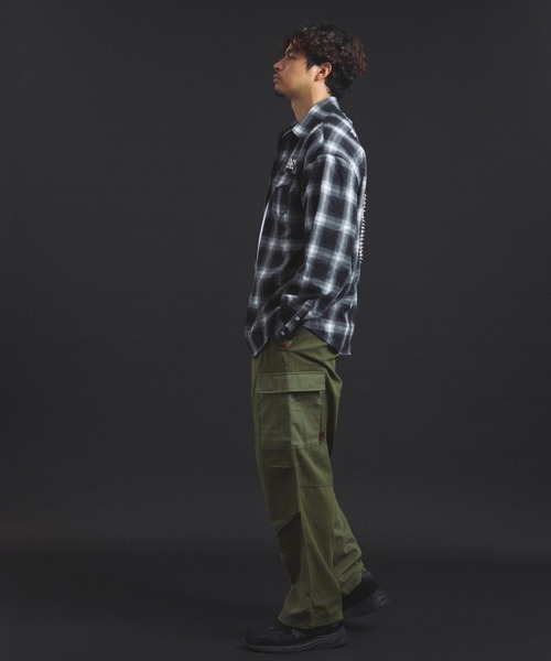 JACKROSE（ジャックローズ）の「B-TRS-Lips&Tongue スタッズオンブレチェックシャツ（シャツ/ブラウス・メンズ・ブラック/レッド・M/L）」の22枚目の写真