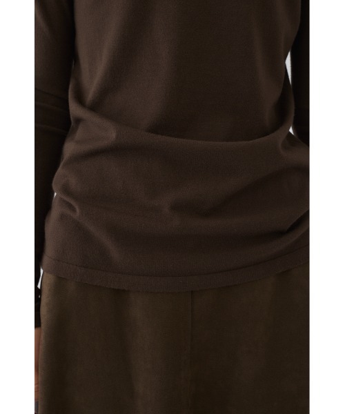 RIM.ARK（リムアーク）の「Soft touch off shoulder tops ソフトタッチオフショルダートップス（ニット/セーター・レディース・ブラウン/オフホワイト/ブラック/ライトブルー・FREE）」の7枚目の写真