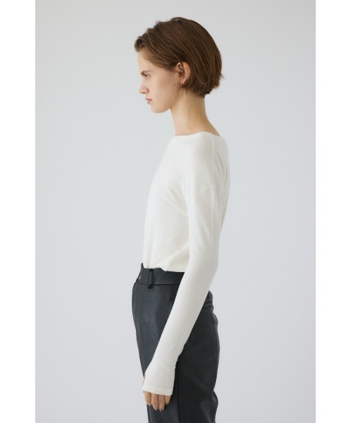 RIM.ARK（リムアーク）の「Soft touch off shoulder tops ソフトタッチオフショルダートップス（ニット/セーター・レディース・ブラウン/オフホワイト/ブラック/ライトブルー・FREE）」の20枚目の写真