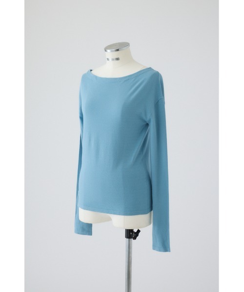 RIM.ARK（リムアーク）の「Soft touch off shoulder tops ソフトタッチオフショルダートップス（ニット/セーター・レディース・ブラウン/オフホワイト/ブラック/ライトブルー・FREE）」の9枚目の写真