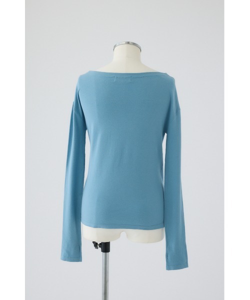 RIM.ARK（リムアーク）の「Soft touch off shoulder tops ソフトタッチオフショルダートップス（ニット/セーター・レディース・ブラウン/オフホワイト/ブラック/ライトブルー・FREE）」の11枚目の写真