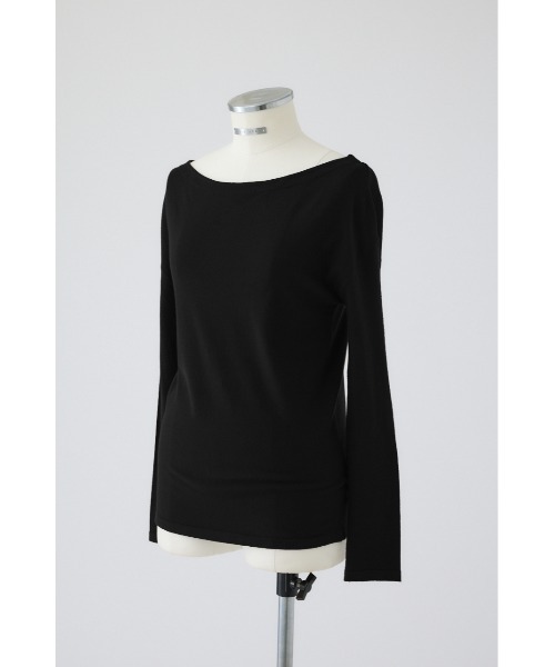 RIM.ARK（リムアーク）の「Soft touch off shoulder tops ソフトタッチオフショルダートップス（ニット/セーター・レディース・ブラウン/オフホワイト/ブラック/ライトブルー・FREE）」の5枚目の写真