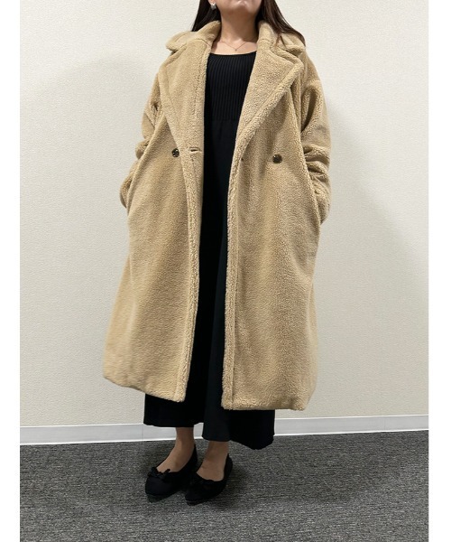 ❈くーぽー様 ご予約 ロングイ バイカラーロングニットコート