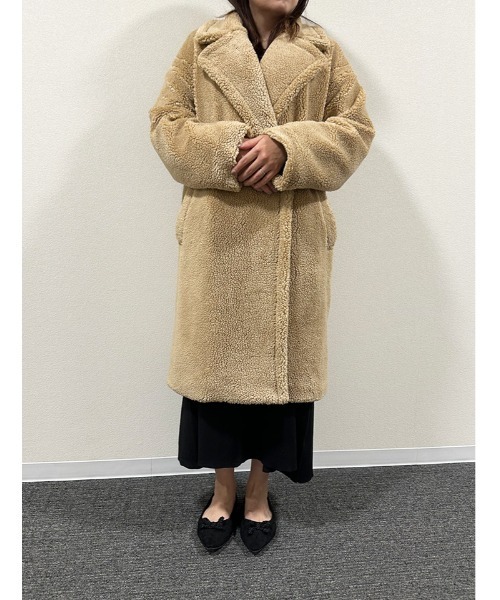 fifth(フィフス)の「ボアロングコート(その他アウター・レディース・ベージュ/チャコールグレー/ブラック・M/XS)」の5枚目の写真