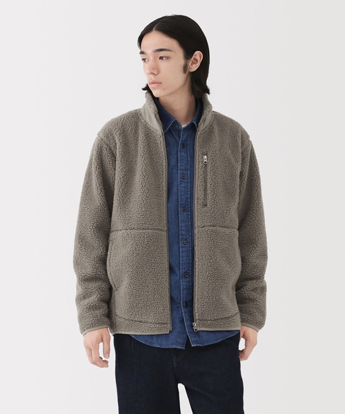 紳士 ボアフリースジャケット（その他アウター）｜無印良品（ムジルシ