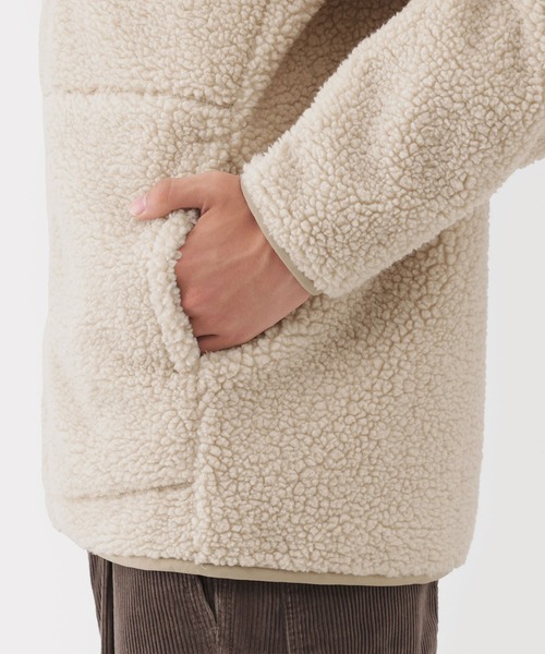 無印良品（ムジルシリョウヒン）の「紳士　ボアフリースジャケット（その他アウター・メンズ・ブラウン系/サンドベージュ・S/M/L/XL）」の12枚目の写真