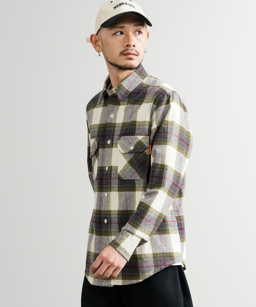 KRIFF MAYER(クリフメイヤー)の「KRIFF MAYER クリフメイヤー ルーズシルエット コットンビエラチェック長袖シャツ 2516300(シャツ/ブラウス・メンズ・ナチュラル/チャコール/レッド/オリーブ/マルチ・M/L/XL)」の22枚目の写真
