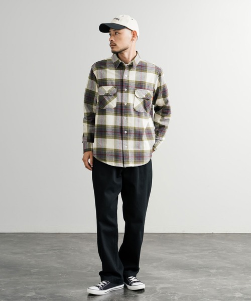 KRIFF MAYER(クリフメイヤー)の「KRIFF MAYER クリフメイヤー ルーズシルエット コットンビエラチェック長袖シャツ 2516300(シャツ/ブラウス・メンズ・ナチュラル/チャコール/レッド/オリーブ/マルチ・M/L/XL)」の18枚目の写真