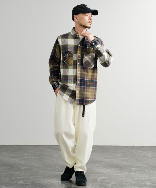 KRIFF MAYER(クリフメイヤー)の「KRIFF MAYER クリフメイヤー ルーズシルエット コットンビエラチェック長袖シャツ 2516300(シャツ/ブラウス・メンズ・ナチュラル/チャコール/レッド/オリーブ/マルチ・M/L/XL)」の17枚目の写真