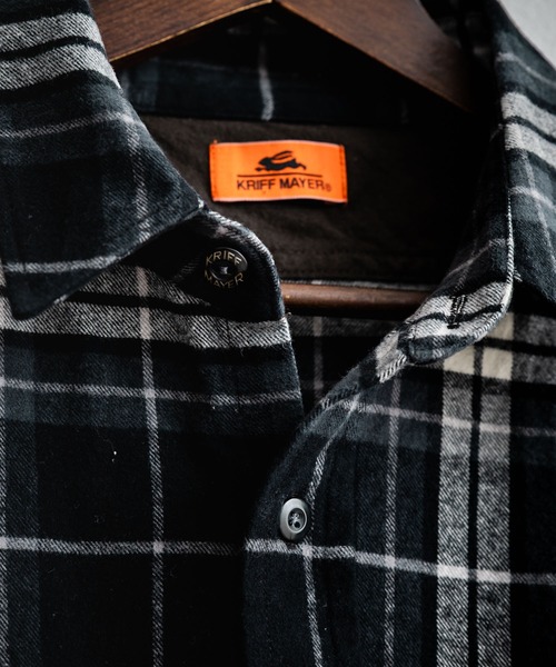 KRIFF MAYER(クリフメイヤー)の「KRIFF MAYER クリフメイヤー ルーズシルエット コットンビエラチェック長袖シャツ 2516300(シャツ/ブラウス・メンズ・ナチュラル/チャコール/レッド/オリーブ/マルチ・M/L/XL)」の6枚目の写真