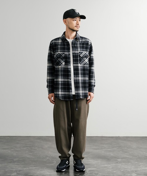 KRIFF MAYER(クリフメイヤー)の「KRIFF MAYER クリフメイヤー ルーズシルエット コットンビエラチェック長袖シャツ 2516300(シャツ/ブラウス・メンズ・ナチュラル/チャコール/レッド/オリーブ/マルチ・M/L/XL)」の12枚目の写真