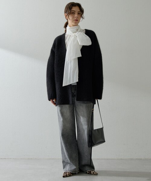 Whim Gazette（ウィムガゼット）の「セッケツニットジャケット（その他アウター・レディース・グレー/ブラック/ベージュ・FREE）」の8枚目の写真