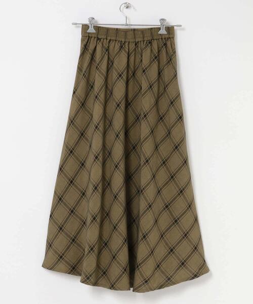 ITEMS URBANRESEARCH(アイテムズ アーバンリサーチ)の「チェックフレアスカート(スカート・レディース・ブラウン/キャメル・FREE)」の8枚目の写真